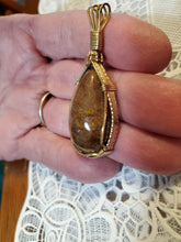 Load image into Gallery viewer, Custom Wire Wrapped Pietersite Necklace/Pendant 14Kgf