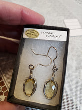 Load image into Gallery viewer, Custom Wire Wrapped Lemon Citrine Faceted Earrings Sterling Silver