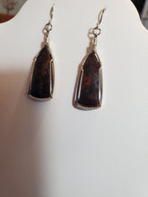 Load image into Gallery viewer, Custom Wire Wrapped Apache Chrysocolla Earrings Sterling Silver