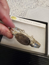 Load image into Gallery viewer, Custom Wire Wrapped Petoskey Stone Bracelet 6 3/4 MIchigan State Stone