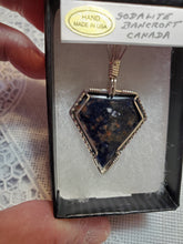 Load image into Gallery viewer, Custom Wire Wrapped Sodalite Necklace/Pendant Sterling Silver