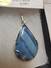 Load image into Gallery viewer, Custom Wire Wrapped Owyhee Opal Necklace/Pendant Sterling Silver
