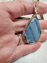Load image into Gallery viewer, Custom Wire Wrapped Owyhee Opal Necklace/Pendant Sterling Silver