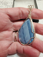 Load image into Gallery viewer, Custom Wire Wrapped Owyhee Opal Necklace/Pendant Sterling Silver