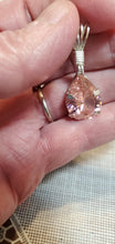 Load image into Gallery viewer, Custom Wire Wrapped Faceted Pink Sapphire Necklace/Pendant 18.5 ct Sterling Silver