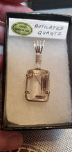 Load image into Gallery viewer, Custom Wire Wrapped Faceted Rutilated Quartz Necklace/Pendant Sterling Silver
