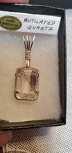 Load image into Gallery viewer, Custom Wire Wrapped Faceted Rutilated Quartz Necklace/Pendant Sterling Silver