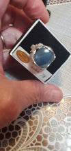 Load image into Gallery viewer, Custom Cut & Polished Etna Iron Ore Furnace Ring Size 7 1/2 Sterling Silver