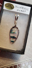 Load image into Gallery viewer, Custom Wire Wrapped Dichroic Glass Necklace/Pendant Sterling Silver