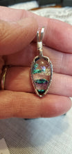 Load image into Gallery viewer, Custom Wire Wrapped Dichroic Glass Necklace/Pendant Sterling Silver