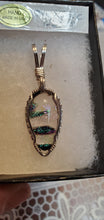 Load image into Gallery viewer, Custom Wire Wrapped Dichroic Glass Necklace/Pendant Sterling Silver