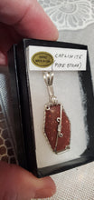 Load image into Gallery viewer, Custom Wire Wrapped Catlinite (Pipestone)Necklace/Pendant Sterling Silver