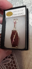 Load image into Gallery viewer, Custom Wire Wrapped Catlinite (Pipestone)Necklace/Pendant Sterling Silver