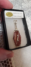 Load image into Gallery viewer, Custom Wire Wrapped Catlinite (Pipestone)Necklace/Pendant Sterling Silver
