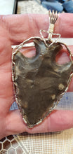 Load image into Gallery viewer, Custom Wire Wrapped Arrowhead Necklace/Pendant Sterling Silver