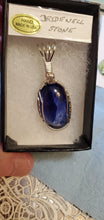 Load image into Gallery viewer, Custom Wire Wrapped Dark Blue Bridewell Stone Necklace/Pendant Sterling Silver