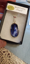 Load image into Gallery viewer, Custom Wire Wrapped Dark Blue Bridewell Stone Necklace/Pendant Sterling Silver