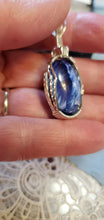 Load image into Gallery viewer, Custom Wire Wrapped Dark Blue Bridewell Stone Necklace/Pendant Sterling Silver