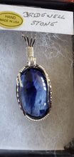Load image into Gallery viewer, Custom Wire Wrapped Dark Blue Bridewell Stone Necklace/Pendant Sterling Silver