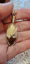 Load image into Gallery viewer, Custom Wire Wrapped Candy Cane Agate Necklace/Pendant Sterling Silver Wire