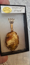 Load image into Gallery viewer, Custom Wire Wrapped Gold Bridewell Stone Necklace/Pendant 14kgf