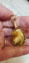 Load image into Gallery viewer, Custom Wire Wrapped Gold Bridewell Stone Necklace/Pendant 14kgf