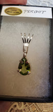 Load image into Gallery viewer, Custom Wire Wrapped Faceted Peridot Necklace/Pendant Sterling Silver
