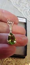 Load image into Gallery viewer, Custom Wire Wrapped Faceted Peridot Necklace/Pendant Sterling Silver