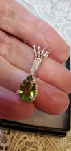 Load image into Gallery viewer, Custom Wire Wrapped Faceted Peridot Necklace/Pendant Sterling Silver