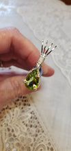 Load image into Gallery viewer, Custom Wire Wrapped Faceted Peridot Necklace/Pendant Sterling Silver