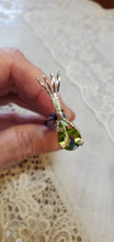 Load image into Gallery viewer, Custom Wire Wrapped Faceted Peridot Necklace/Pendant Sterling Silver