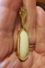 Load image into Gallery viewer, Custom Wire Wrapped Ethiopian Opal 7.5ct Necklace/Pendant 14kgf