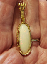 Load image into Gallery viewer, Custom Wire Wrapped Ethiopian Opal 7.5ct Necklace/Pendant 14kgf