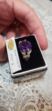 Load image into Gallery viewer, Custom Wire Wrapped Faceted Amethyst Ring Size 6 Sterling Silver