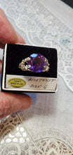 Load image into Gallery viewer, Custom Wire Wrapped Faceted Amethyst Ring Size 6 Sterling Silver