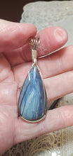 Load image into Gallery viewer, Custom Wire Wrapped Rebecca Iron Ore Slag Necklace/Pendant Sterling Silver