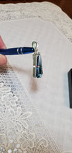 Load image into Gallery viewer, Custom Wire Wrapped Facet Blue Topaz  Necklace/Pendant Sterling Silver