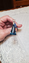 Load image into Gallery viewer, Custom Wire Wrapped Facet Blue Topaz  Necklace/Pendant Sterling Silver