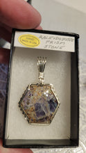 Load image into Gallery viewer, Custom Wore Wrapped Kaleidoscope Prism Stone Necklace/Pendant Sterling Silver