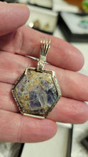 Load image into Gallery viewer, Custom Wore Wrapped Kaleidoscope Prism Stone Necklace/Pendant Sterling Silver