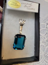 Load image into Gallery viewer, Custom Wire Wrapped London Blue Topaz Faceted Necklace/Pendant Sterling Silver