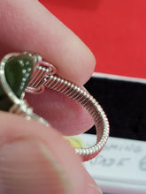 Load image into Gallery viewer, Custom Wire Wrapped Wyoming Jade Ring Size 6 Sterling Silver