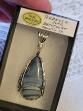 Load image into Gallery viewer, Custom Wire Wrapped Rebecca iron Ore Slag Necklace/Pendant Sterling Silver
