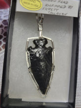 Load image into Gallery viewer, Custom Wire Wrapped Napped by Errett Callahan Arrowhead Necklace/Pendant Sterling Silver