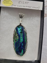 Load image into Gallery viewer, Custom Wire Wrapped Eilat (King Solomon Stone) Necklace/Pendant Sterling Silver