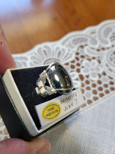 Load image into Gallery viewer, Custom Wire Wrapped Hematite Ring Size 7 Sterling Silver