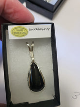 Load image into Gallery viewer, Custom Cut Polished Wire Wrapped Rockbridgeite Necklace/Pendant Sterling Silver