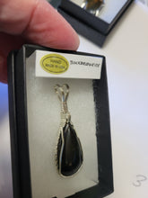 Load image into Gallery viewer, Custom Cut Polished Wire Wrapped Rockbridgeite Necklace/Pendant Sterling Silver