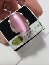 Load image into Gallery viewer, Custom Wire Wrapped Pink Fiberstone Ring Size 5 1/2 Sterling Silver
