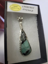 Load image into Gallery viewer, Custom Wire Wrapped Crabtree Emerald North Carolina Necklace/Pendant Sterling Silver